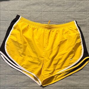Nike Yellow and Black Athletic Shorts